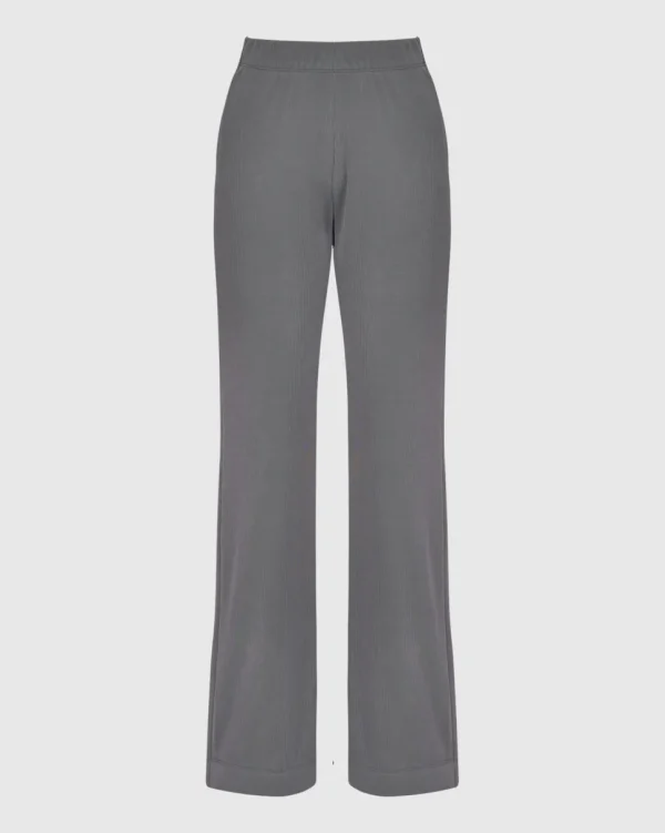 Alembika. Straight Legged Ribbed Cupro Pant.