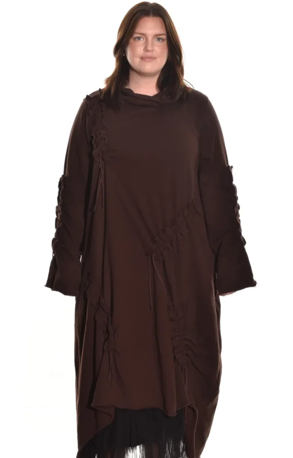 Bodil. Dress With Ties In French Terry.