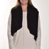 Bryn Walker. Crop Wrap Vest In Bamboo Fleece.