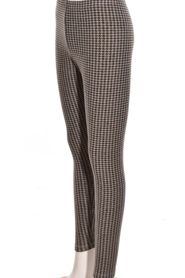 Bryn Walker. French Terry Basic Legging. Houndstooth Print.