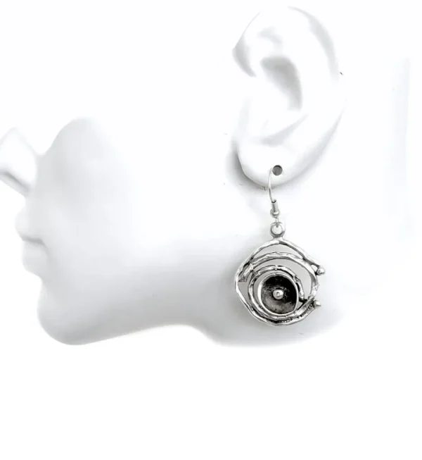 Chanour. Pewter Earrings. #KU114.