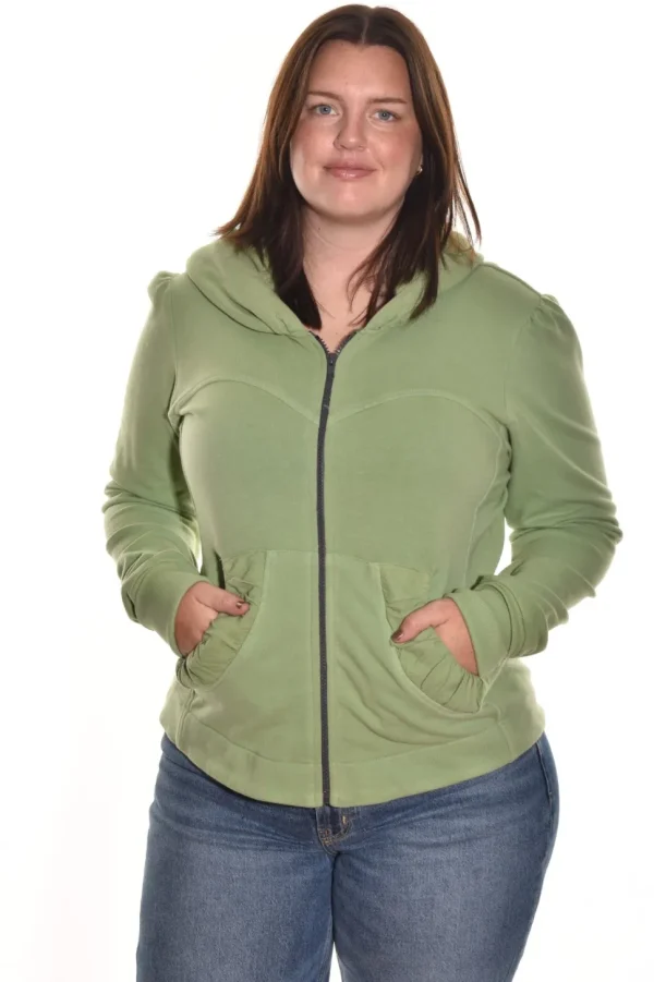 Color Me Cotton. Zip Front Short Hoodie.