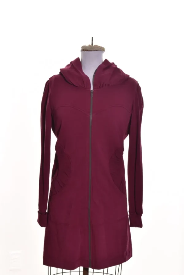 Color Me Cotton. Zip Front Long Hoodie.