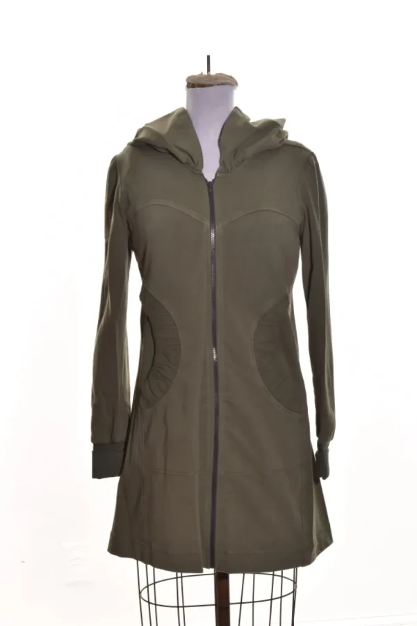 Color Me Cotton. Zip Front Long Hoodie.