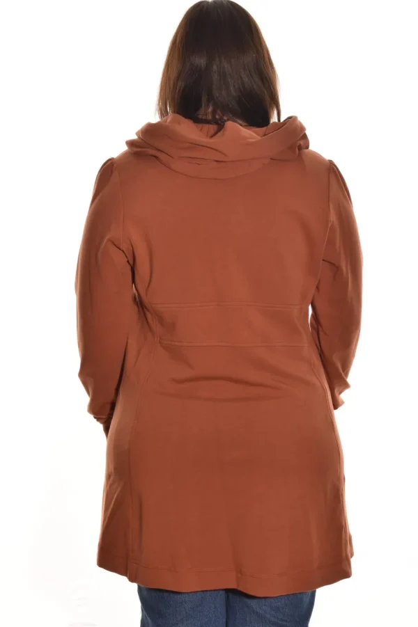 Color Me Cotton. Zip Front Long Hoodie.