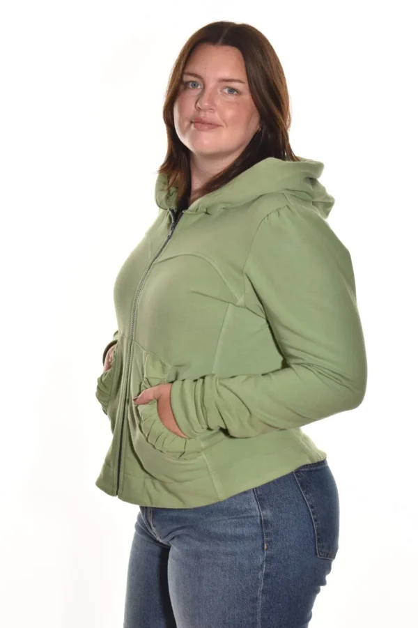Color Me Cotton. Zip Front Short Hoodie.