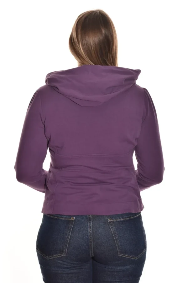 Color Me Cotton. Zip Front Short Hoodie.
