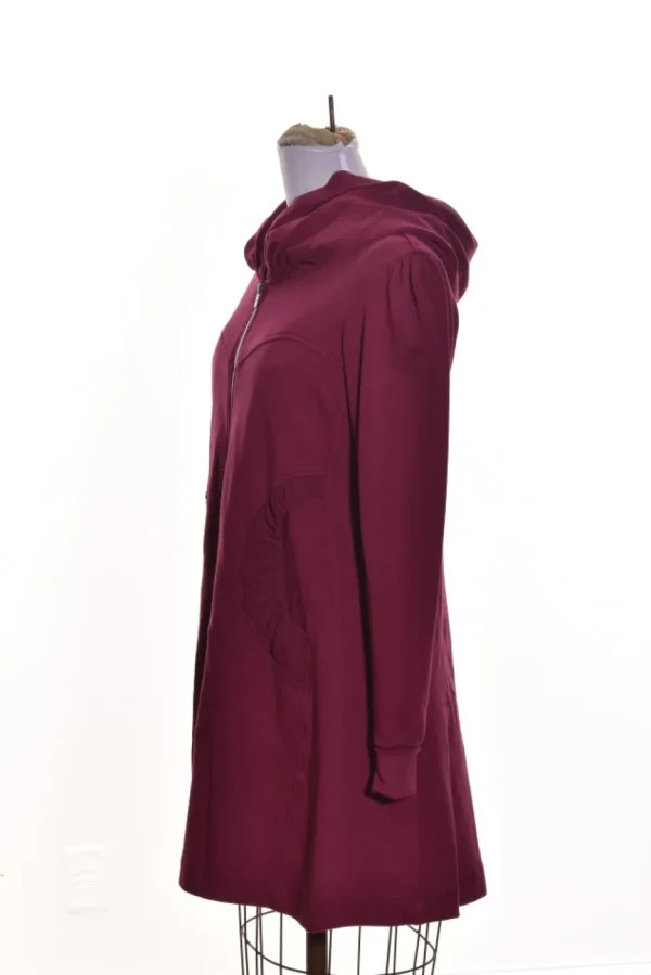 Color Me Cotton. Zip Front Long Hoodie.