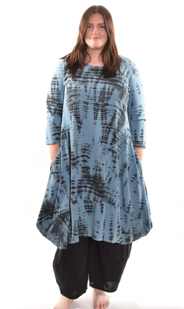 Cotton Lani. Elbow Sleeve Dress.