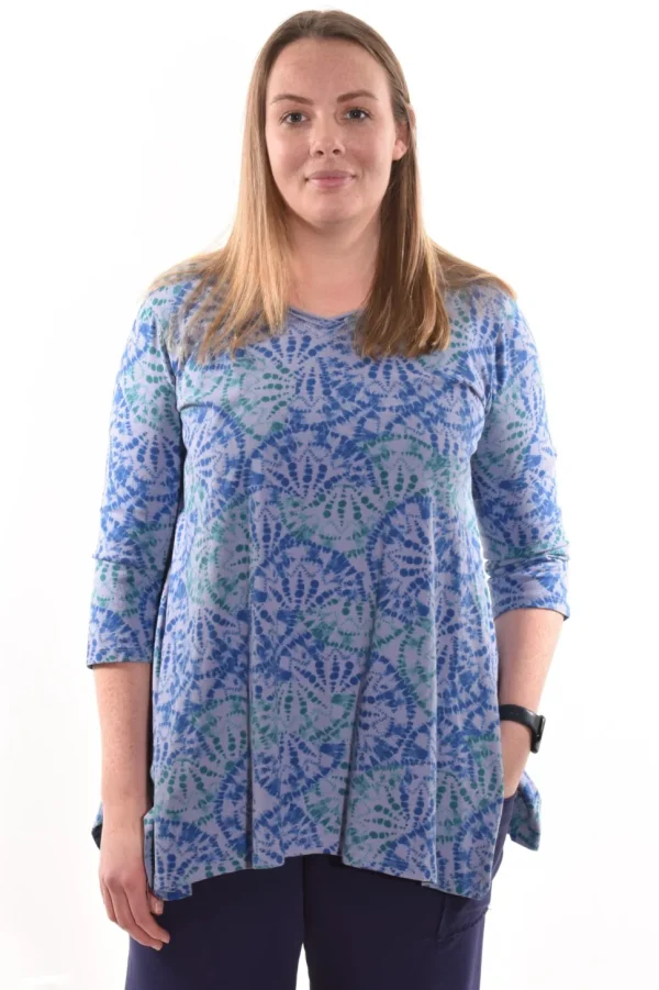 Cotton Lani. Relaxed 3/4 Length Sleeve Tunic.