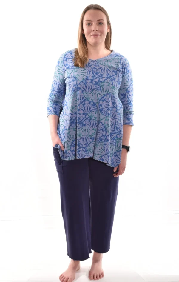 Cotton Lani. Relaxed 3/4 Length Sleeve Tunic.