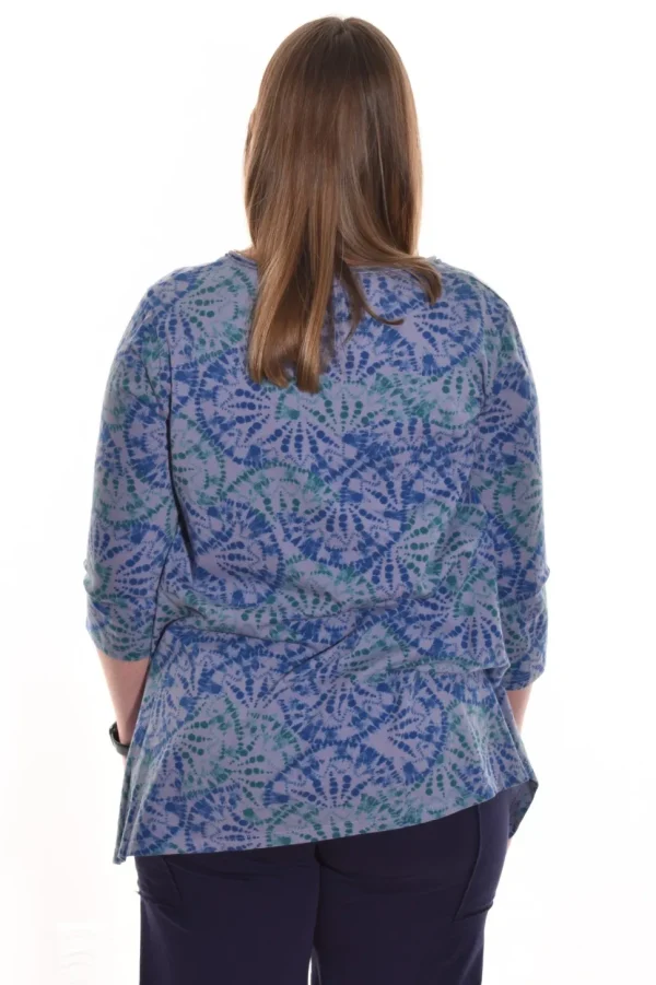 Cotton Lani. Relaxed 3/4 Length Sleeve Tunic.