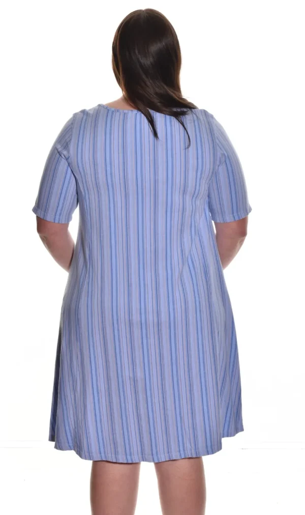 Cotton Lani. Striped Pocket Dress.