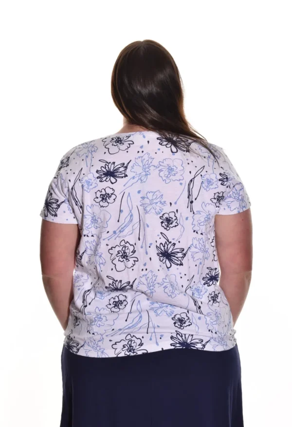 Cotton Lani. V-Neck Tee.