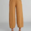 Cut Loose. Cropped Pant With Darts In Linen Cotton Jersey.(SPECIAL ORDER).#5012088.