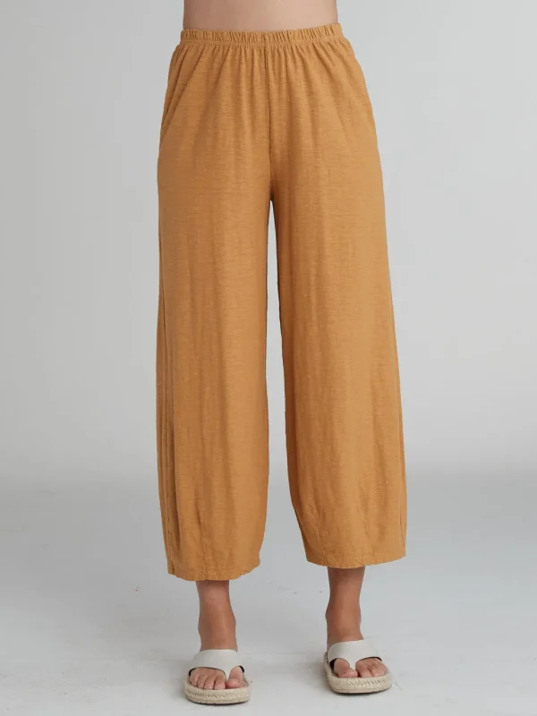 Cut Loose. Cropped Pant With Darts In Linen Cotton Jersey.(SPECIAL ORDER).#5012088.