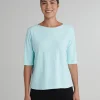 Cut Loose. Elbow Sleeve Tee In Linen Cotton Jersey. (SPECIAL ORDER).#5016181.
