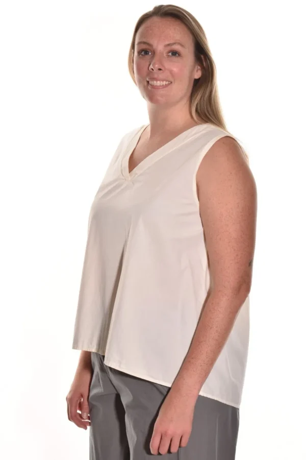 Cut Loose. Organic Poplin V-Neck Tank.