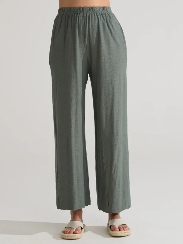 Cut Loose. Raw Hem Barrel Pant In Linen Cotton Jersey. (SPECIAL ORDER).#5012226.