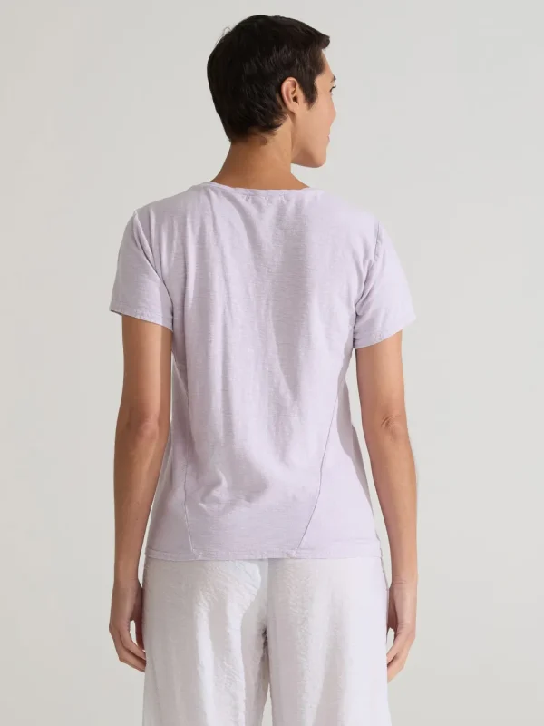 Cut Loose. Short Sleeve Bias Tee In Linen Cotton Jersey. (SPECIAL ORDER).#5016620.