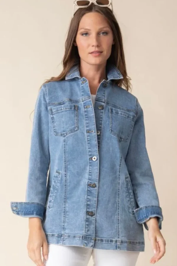Habitat. Boyfriend Jacket In Stretch Denim. #11410.