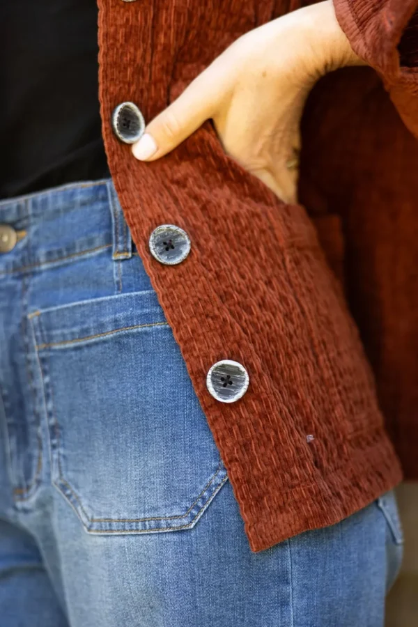 Habitat. Cargo Jacket In Rustic Stretch Corduroy.