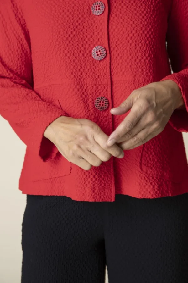 Habitat. Crinkle Crepe Solid Easy Swing Jacket.