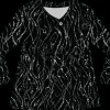Habitat. Crossover V-Neck In Cozy Ribbed Wavy Dots.