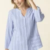 Habitat. Cruising Shirt In Crinkle Crepe Stripe. #21110.