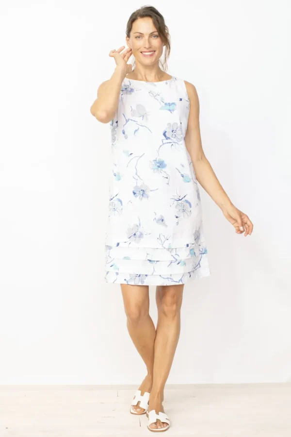 Habitat. Easy Linen Parisian Floral Pleat Dress.