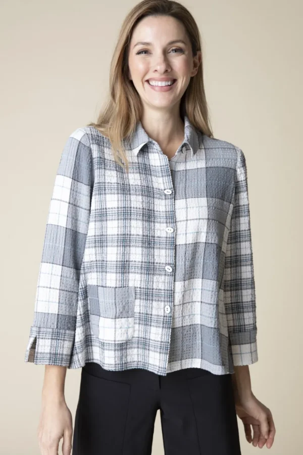 Habitat. Girl Gone Plaid Mixed Shirt.