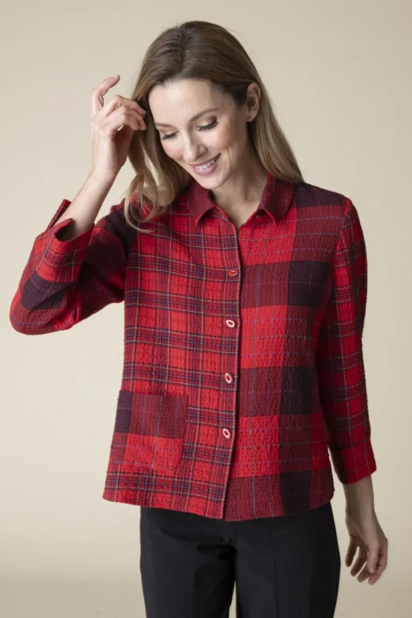 Habitat. Girl Gone Plaid Mixed Shirt.