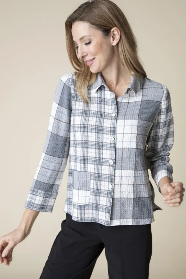 Habitat. Girl Gone Plaid Mixed Shirt.