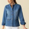 Habitat. Moto Jacket In Stretch Denim. #11412.