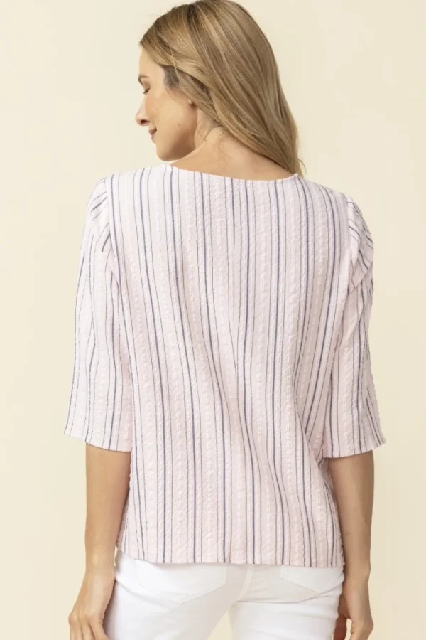 Habitat. On-Deck Twist Pullover In Crinkle Crepe. #21115.