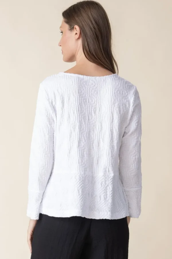 Habitat. Peplum Swing Jacket In Sunburst Knit. #20717.
