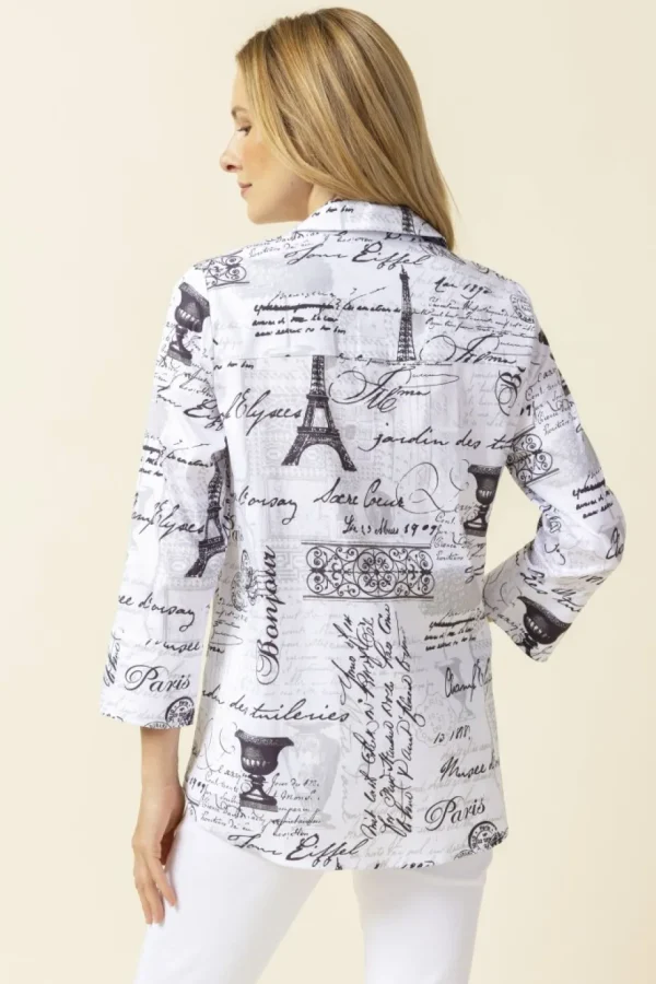 Habitat. Perfect Travel Parisian Hidden Placket Shirt. #15719.
