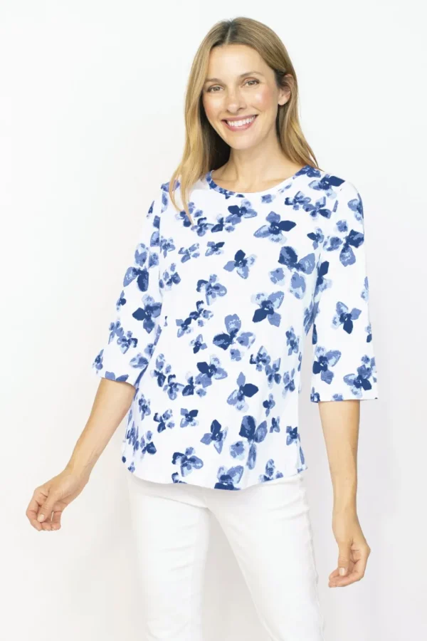 Habitat. Posey Passion Elbow Sleeve Tee.