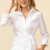 Habitat. The Perfect Travel Side Tie Shirt. #15075.