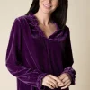 Habitat. Velvet Flounce Collar Pullover.