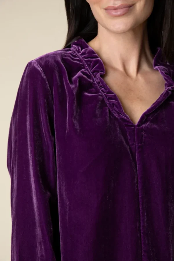 Habitat. Velvet Flounce Collar Pullover.