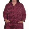 Lea. Double Pocket Tunic In Organic Cotton Mulmul With Pipe Tye Dye.
