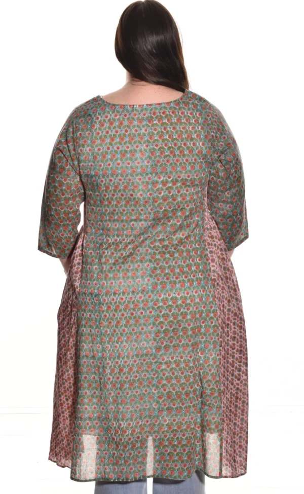 Lea. Handblock Lotus Dress.