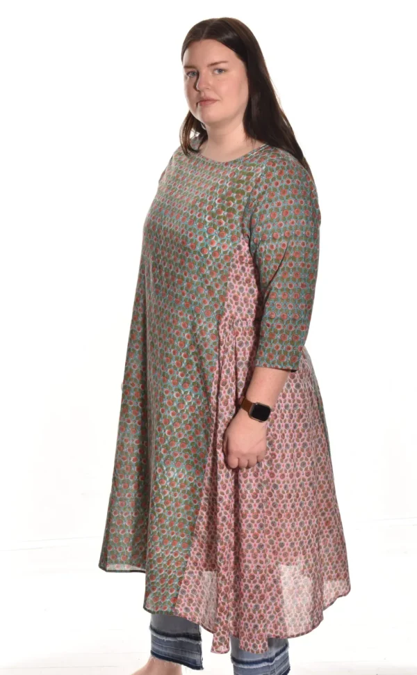 Lea. Handblock Lotus Dress.