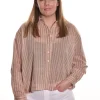 Lea. One Size Boxy Button Top.