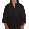 Lea. Pintuck Tunic In Silk Cotton.