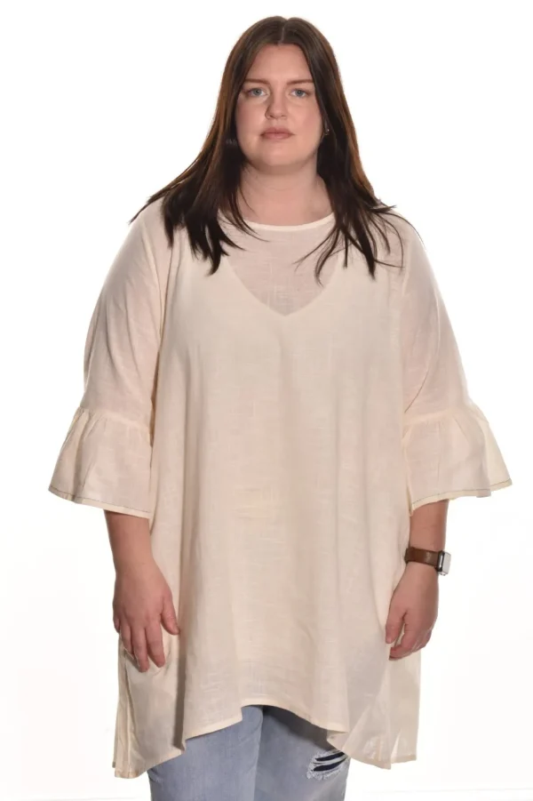 Lea. Ruffle Sleeve Tunic.