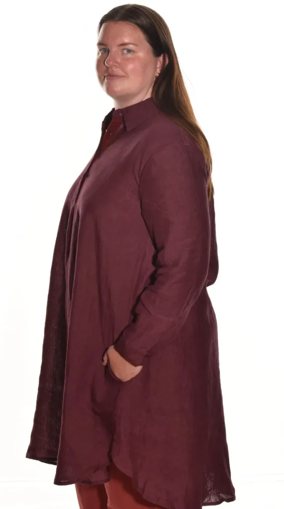 Lea. Shirt Dress In Medium Weight Linen.