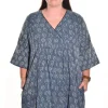 Lea. The Crossover Dress With Handblock Print In Organic Cotton.