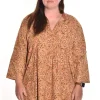 Lea. The Pintuck Tunic With Kalamkari Handblock Print in Organic Cotton.